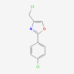 molecular formula C10H7Cl2NO B1623966 4-(Chloromethyl)-2-(4-chlorophenyl)-1,3-oxazole CAS No. 22091-36-7