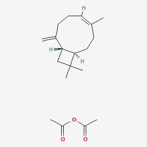 molecular formula C19H30O3 B1623980 acetyl acetate;(1R,4Z,9S)-4,11,11-trimethyl-8-methylidenebicyclo[7.2.0]undec-4-ene CAS No. 75975-83-6