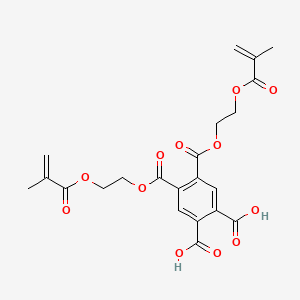 molecular formula C22H22O12 B1623983 Bis(2-((2-methyl-1-oxoallyl)oxy)ethyl) dihydrogen benzene-1,2,4,5-tetracarboxylate CAS No. 51156-91-3