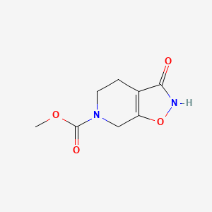 molecular formula C8H10N2O4 B1623989 Methyl 3,4,5,7-tetrahydro-3-oxoisoxazolo(5,4-c)pyridine-6(2H)-carboxylate CAS No. 65202-62-2