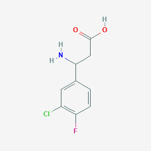 molecular formula C9H9ClFNO2 B1624001 3-Amino-3-(3-chloro-4-fluorophenyl)propanoic acid CAS No. 412925-25-8