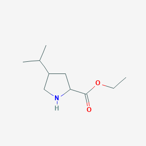 molecular formula C10H19NO2 B1624005 Ethyl 4-isopropyl-2-pyrrolidinecarboxylate CAS No. 99176-42-8