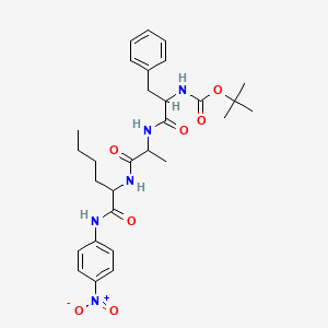 tert-butyl N-[1-[[1-[[1-(4-nitroanilino)-1-oxohexan-2-yl]amino]-1-oxopropan-2-yl]amino]-1-oxo-3-phenylpropan-2-yl]carbamate