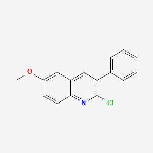 molecular formula C16H12ClNO B1624022 2-Chloro-6-methoxy-3-phenylquinoline CAS No. 85274-57-3