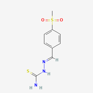 molecular formula C9H11N3O2S2 B1624023 4-(2-((Aminothioxomethyl)amino)-2-azavinyl}-1-(methylsulfonyl)benzene CAS No. 6334-23-2