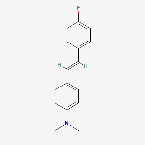 molecular formula C16H16FN B1624035 (E)-4-(2-(4-Fluorophenyl)ethenyl)benzenamine, N,N-dimethyl- CAS No. 38695-34-0