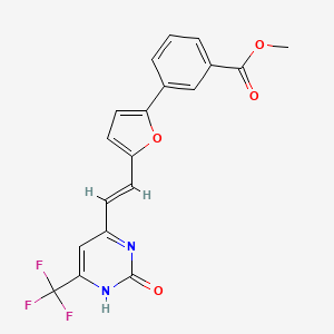 Methyl 3-(5-{(E)-2-[2-oxo-6-(trifluoromethyl)-2,3-dihydropyrimidin-4-YL]vinyl}-2-furyl)benzoate