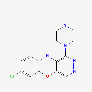 10H-Pyridazino(4,5-b)(1,4)benzoxazine, 7-chloro-10-methyl-1-(4-methyl-1-piperazinyl)-