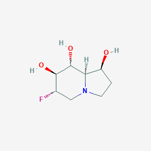 molecular formula C8H14FNO3 B162407 1,7,8-Indolizinetriol, 6-fluorooctahydro-, 1S-(1.alpha.,6.beta.,7.alpha.,8.beta.,8a.beta.)- CAS No. 131635-62-6