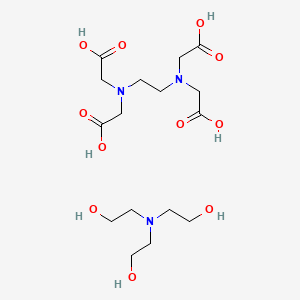 molecular formula C16H31N3O11 B1624077 Glycine, N,N'-1,2-ethanediylbis[N-(carboxymethyl)-, compd. with 2,2',2''-nitrilotris[ethanol] (1:1) CAS No. 60544-70-9