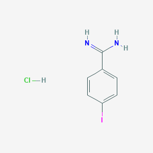 molecular formula C7H8ClIN2 B162409 4-Iodo-benzamidine hydrochloride CAS No. 134322-01-3