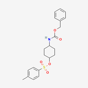 molecular formula C21H25NO5S B1624098 trans-4-Cbz-aminocyclohexyl p-toluenesulphonate CAS No. 29493-38-7