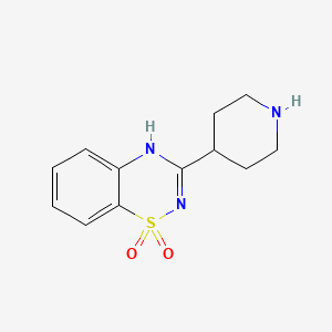molecular formula C12H15N3O2S B1624099 3-(Piperidin-4-yl)-2H-benzo[e][1,2,4]thiadiazine 1,1-dioxide CAS No. 443672-27-3