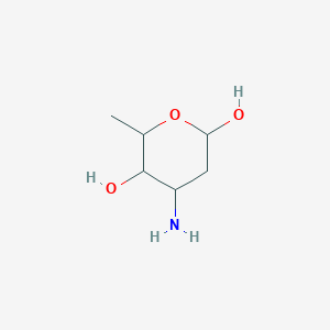 molecular formula C6H13NO3 B1624100 4-Amino-6-methyloxane-2,5-diol CAS No. 4305-54-8