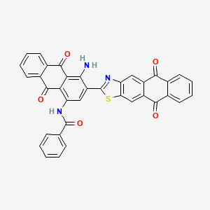 molecular formula C36H19N3O5S B1624133 N-[4-amino-3-(5,10-dihydro-5,10-dioxoanthra[2,3-d]thiazol-2-yl)-9,10-dihydro-9,10-dioxo-1-anthryl]benzamide CAS No. 6371-50-2