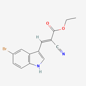 molecular formula C14H11BrN2O2 B1624146 Ethyl 3-(5-bromo-1H-indol-3-yl)-2-cyanoacrylate CAS No. 93982-61-7