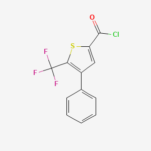molecular formula C12H6ClF3OS B1624158 4-Phenyl-5-(trifluoromethyl)thiophene-2-carbonyl chloride CAS No. 208108-75-2