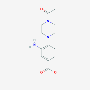 molecular formula C14H19N3O3 B1624159 Methyl 4-(4-acetylpiperazin-1-yl)-3-aminobenzoate CAS No. 767316-73-4