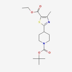 molecular formula C17H26N2O4S B1624177 Tert-butyl 4-[5-(ethoxycarbonyl)-4-methyl-1,3-thiazol-2-YL]tetrahydro-1(2H)-pyridinecarboxylate CAS No. 852180-50-8