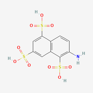 molecular formula C10H9NO9S3 B1624196 6-Aminonaphthalene-1,3,5-trisulphonic acid CAS No. 55524-84-0