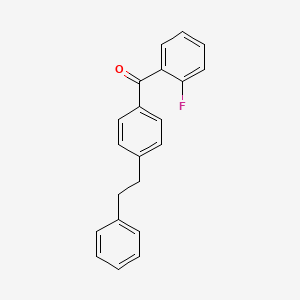 molecular formula C21H17FO B1624210 4-(2-Fluorobenzoyl)bibenzyl CAS No. 374105-85-8