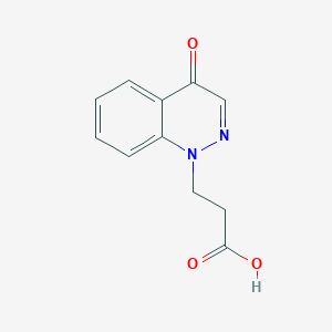 molecular formula C11H10N2O3 B1624219 3-(4-oxocinnolin-1(4H)-yl)propanoic acid CAS No. 4320-73-4