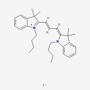 (2Z)-1-Butyl-2-[(E)-3-(1-butyl-3,3-dimethylindol-1-ium-2-yl)prop-2-enylidene]-3,3-dimethylindole;iodide
