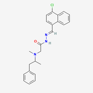 N-Methyl-N-(1-methyl-2-phenylethyl)glycine ((4-chloro-1-naphthalenyl)methylene)hydrazide