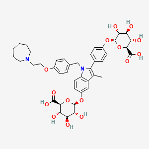 molecular formula C42H50N2O15 B1624287 Bazedoxifene Bis-|A-D-Glucuronide CAS No. 328933-67-1