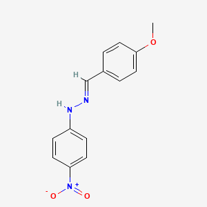 molecular formula C14H13N3O3 B1624293 p-Anisaldehyde, (p-nitrophenyl)hydrazone CAS No. 5880-63-7
