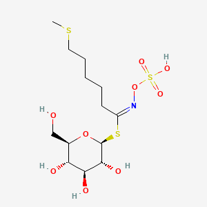 molecular formula C13H25NO9S3 B1624298 Glucopyranose, 1-thio-, 1-(6-(methylthio)hexanohydroximate) NO-(hydrogen sulfate), beta-D- CAS No. 29611-01-6