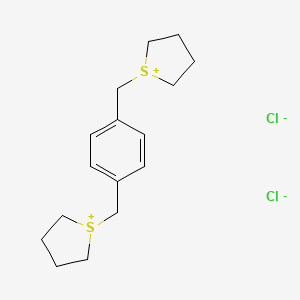 molecular formula C16H24Cl2S2 B1624303 {[4-(Thiolanylmethyl)phenyl]methyl}thiolane, chloride, chloride CAS No. 52547-07-6