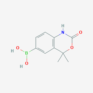 molecular formula C10H12BNO4 B1624314 (4,4-Dimethyl-2-oxo-2,4-dihydro-1H-benzo[d][1,3]oxazin-6-yl)boronic acid CAS No. 304853-90-5