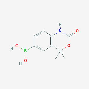 molecular formula C10H12BNO4 B1624314 (4,4-Dimethyl-2-oxo-1,4-dihydro-2H-3,1-benzoxazin-6-yl)boronic acid CAS No. 304853-90-5