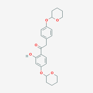 molecular formula C24H28O6 B162435 1-(2-羟基-4-((四氢-2H-吡喃-2-基)氧基)苯基)-2-(4-((四氢-2H-吡喃-2-基)氧基)苯基)乙酮 CAS No. 130064-21-0