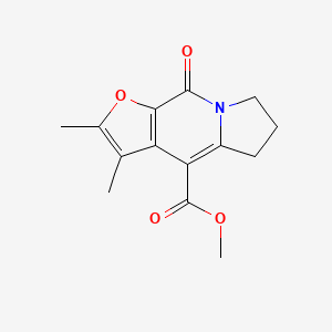molecular formula C14H15NO4 B1624360 Methyl 2,3-dimethyl-8-oxo-5,6,7,8-tetrahydro-1-oxa-7a-azaindacene-4-carboxylate CAS No. 866393-56-8