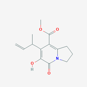 molecular formula C14H17NO4 B1624366 Methyl 6-hydroxy-7-(1-methylallyl)-5-oxo-1,2,3,5-tetrahydroindolizine-8-carboxylate CAS No. 866393-52-4