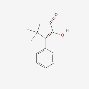 molecular formula C13H14O2 B1624367 2-Hydroxy-4,4-dimethyl-3-phenylcyclopent-2-enone CAS No. 871482-82-5