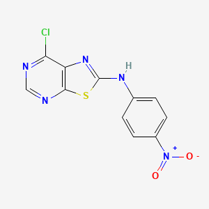 molecular formula C11H6ClN5O2S B1624369 (7-Chlorothiazolo[5,4-d]pyrimidin-2-yl)-(4-nitrophenyl)amine CAS No. 871266-83-0