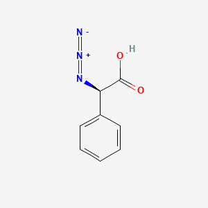 molecular formula C8H7N3O2 B1624376 (R)-Azidophenylacetic acid CAS No. 29125-25-5