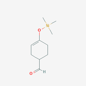 molecular formula C10H18O2Si B1624386 4-[(Trimethylsilyl)oxy]cyclohex-3-ene-1-carbaldehyde CAS No. 94458-92-1