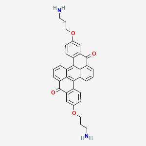 molecular formula C34H28N2O4 B1624410 2,10-Bis(3-aminopropoxy)dibenzo[a,j]perylene-8,16-dione CAS No. 243670-16-8