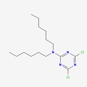molecular formula C15H26Cl2N4 B1624413 4,6-Dichloro-N,N-dihexyl-1,3,5-triazin-2-amine CAS No. 84946-00-9