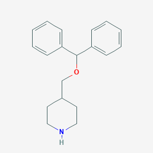 molecular formula C19H23NO B162444 4-((二苯甲氧基)甲基)哌啶 CAS No. 136647-21-7