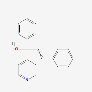 molecular formula C20H17NO B1624471 cis-alpha-Phenyl-alpha-(2-phenylvinyl)-4-pyridinemethanol CAS No. 55690-13-6