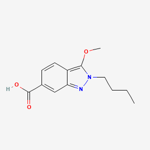 molecular formula C13H16N2O3 B1624484 2-Butyl-3-methoxy-2H-indazole-6-carboxylic acid CAS No. 884502-23-2