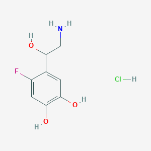 molecular formula C8H11ClFNO3 B1624506 6-Fluoronorepinephrine hydrochloride CAS No. 70952-50-0