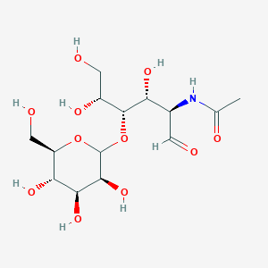 molecular formula C14 H25 N O11 B016246 N-[(2R,3R,4S,5R)-3,5,6-trihydroxy-1-oxo-4-[(3S,4S,5S,6R)-3,4,5-trihydroxy-6-(hydroxymethyl)oxan-2-yl]oxyhexan-2-yl]acetamide CAS No. 55637-63-3