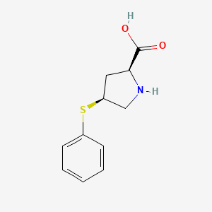 molecular formula C11H13NO2S B1624640 Cis-4-phenylthio-L-proline (Zofenopril Intermediate) CAS No. 81653-77-2