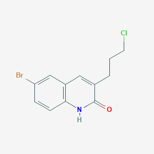 molecular formula C12H11BrClNO B1624643 6-Bromo-3-(3-chloropropyl)quinolin-2(1H)-one CAS No. 848170-40-1